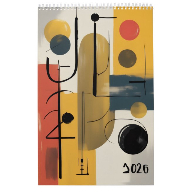 Calendário Ano Novo Abstrato 2026 (Capa)