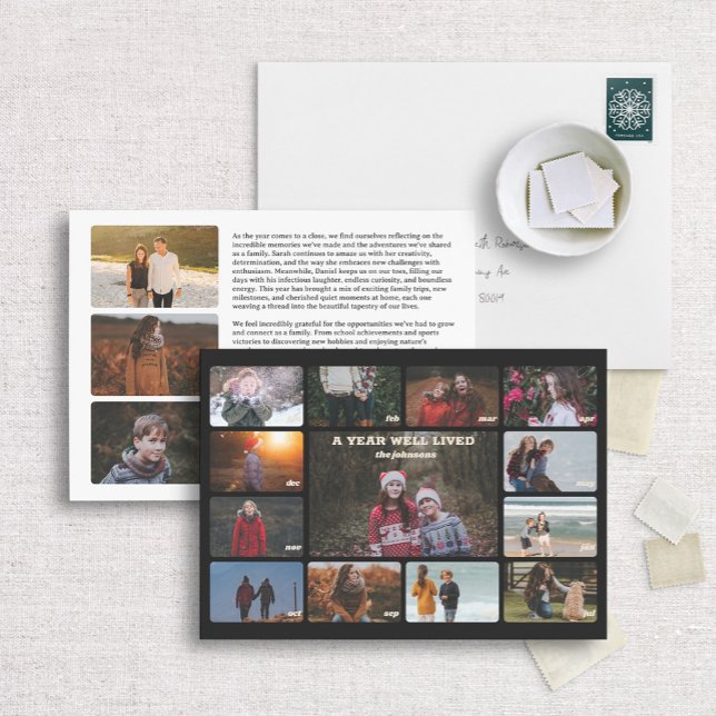 Calendário Ano Novo em Revisão do Cartão com fotos (Criador carregado)