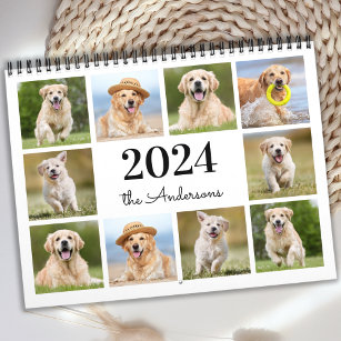 Calendário Ano Personalizado Família Fotográfica Pet Dog Crie
