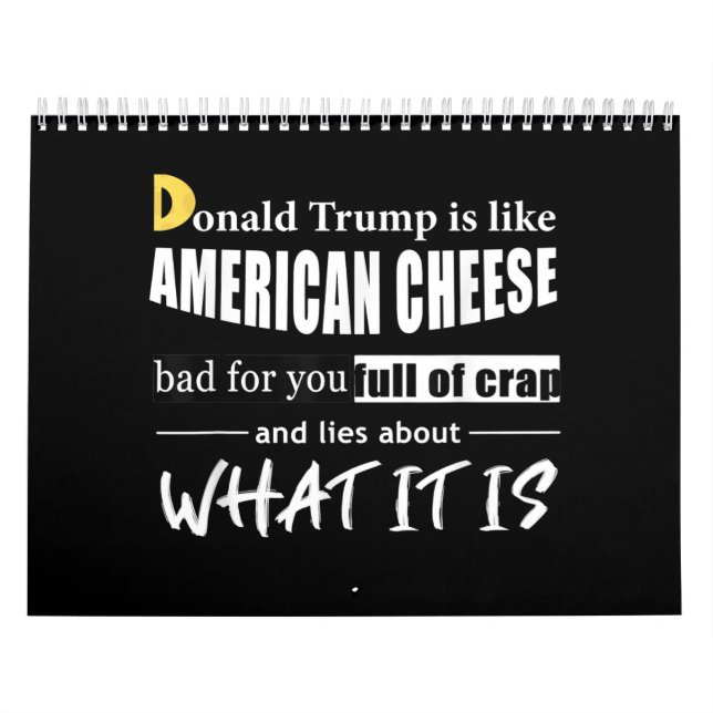 Calendário Anti Donald Trump é como uma americana Cheese Wome (Capa)