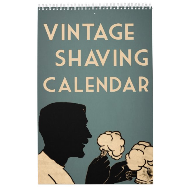 Calendário Antiguidade do vintage que barbeia os anúncios dos (Capa)