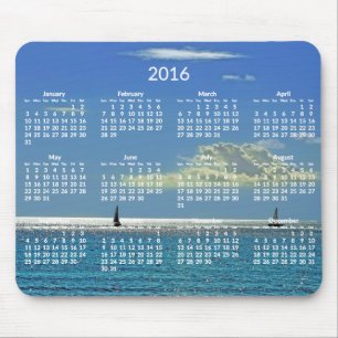 Calendário Anual 2016 Mousepads Beach Photo