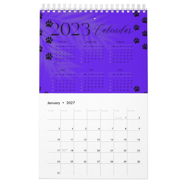 Calendário anual 2023 (Jan 2027)