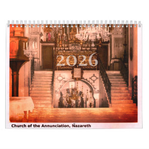 Calendário Anual de 12 Meses da Terra Santa Cristã