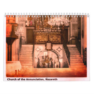 Calendário Anual de 12 Meses da Terra Santa Cristã