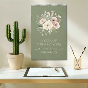Calendário Anual de Flores de Nascimento