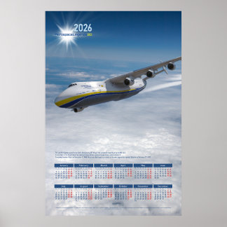 Calendário Anual de Parede de 2026 Poster