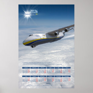 Calendário Anual de Parede de 2026 Poster Antonov-