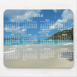 Calendário Anual de Praia 2016 Mousepads Adicionar