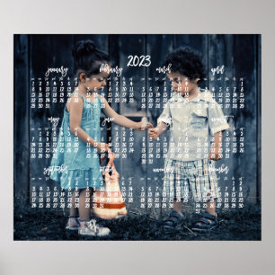 Calendário Anual Fofo Poster de Foto 2023