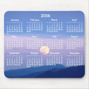 Calendário Anual Personalizado 2016 Mouse pads Moo