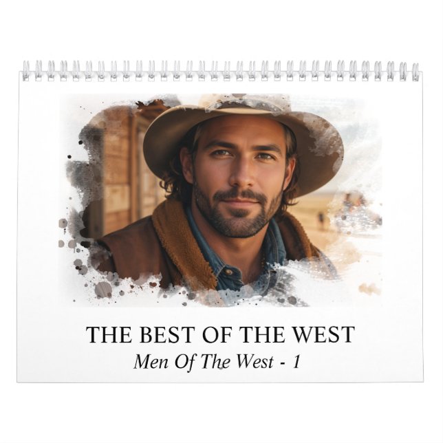 Calendário *~* AP59 Men Wild West Cowboy 1 Calendar (Capa)