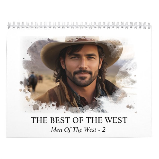 Calendário *~* AP59 Men Wild West Cowboy 2 Calendar (Capa)