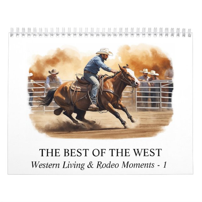 Calendário *~* AP59 Western Cowboy Rodeo (Capa)