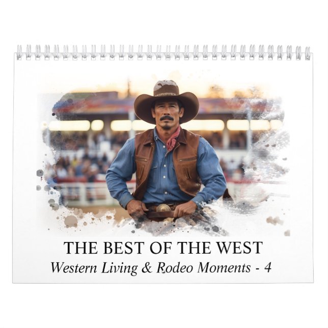 Calendário *~* AP59 Wild West Cowboy Rodeo 4 (Capa)