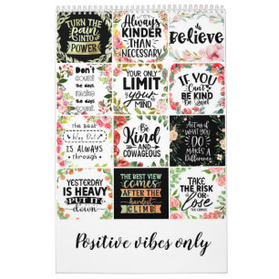 Calendário Apenas frascos positivos