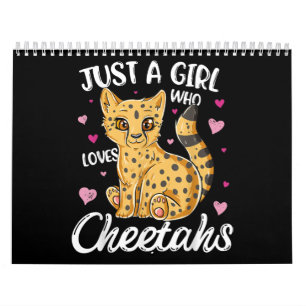 Calendário Apenas Uma Menina Que Ama Chita   Heart Cheetah