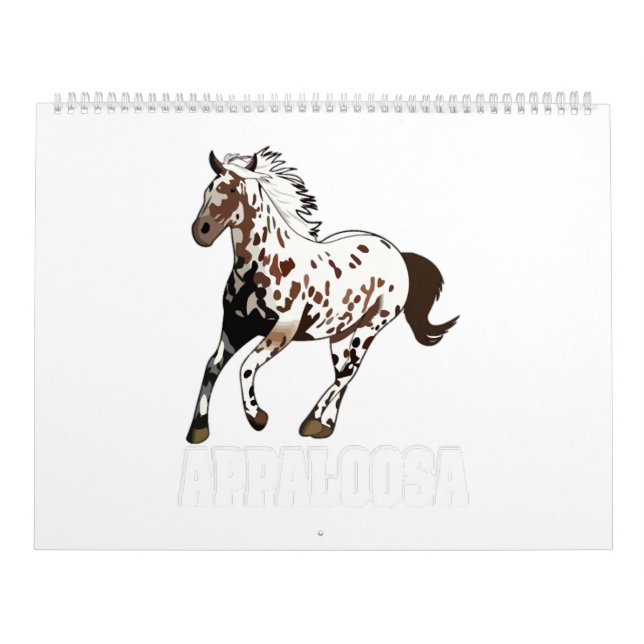 Calendário appaloosa Horse Pony equine Gift (Capa)