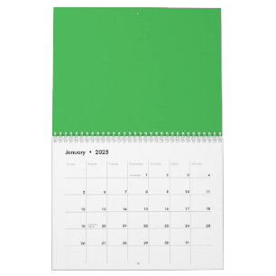 Calendário Aprimore seu site com um plano de fundo verde