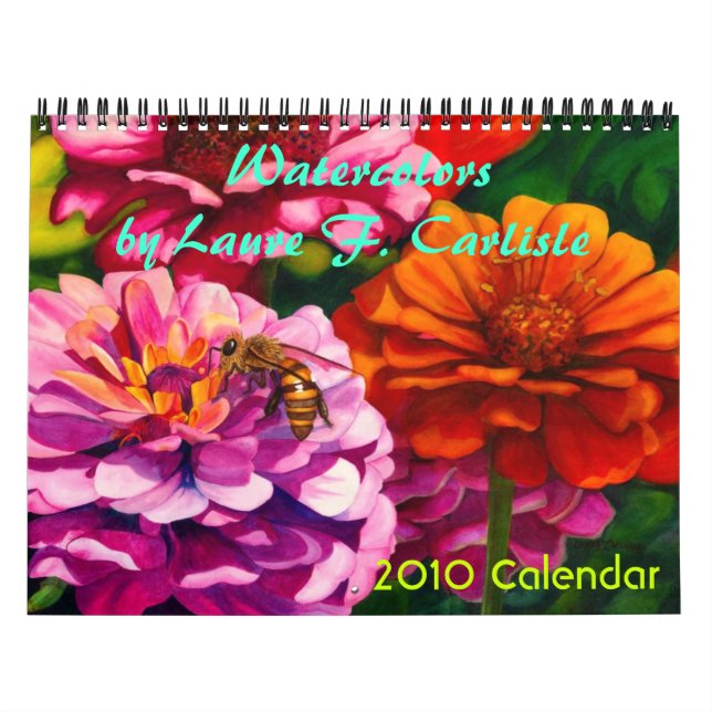 Calendário Aquarelas por Laure F. Carlisle (Capa)