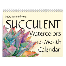 Calendário Aquarelas Suculentes 12 Meses #4