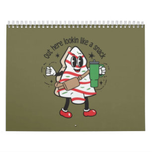 Calendário Aqui fora parecendo um lanche Bolo de árvore de Na