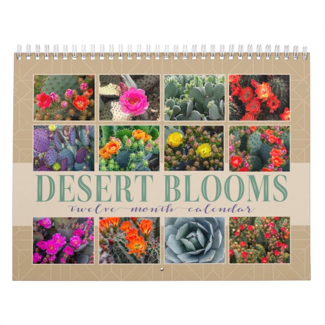 Calendário Arizona Cactus | Desert Blooms Escolhe-Seu Ano (Capa)