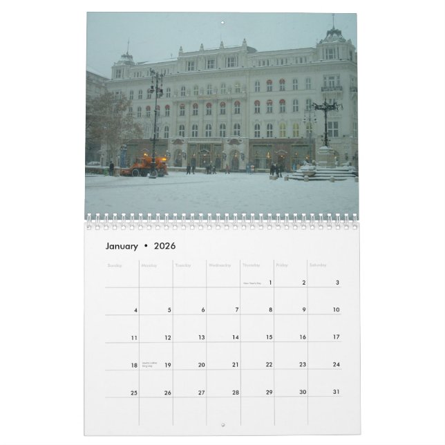Calendário Arquitetônico de Budapeste - 2012 (Jan 2026)