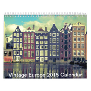 Calendário Arquitetura da Vintage Europe Calendar 2015