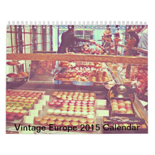 Calendário Arquitetura da Vintage Europe Calendar 2015