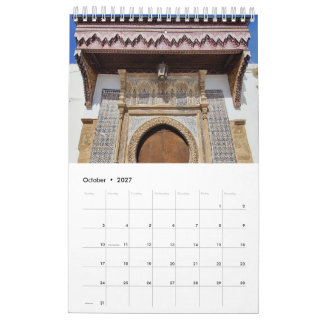 Calendário Arquitetura Marroquina