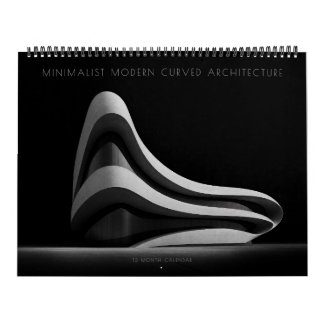 Calendário Arquitetura Moderna Minimalista Curva