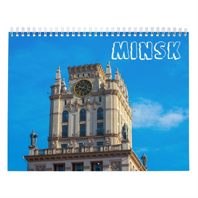 Calendário Arquiteturas de Minsk da Bielorrússia Ruas М и н с (Capa)