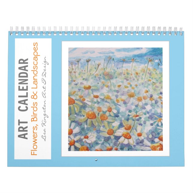 Calendário Art Calendar Flores Aves e Paisagens (Capa)