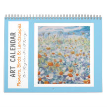 Art Calendar Flores Aves e Paisagens