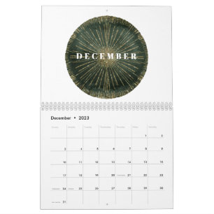 Calendário Art Deco Ano de Cheio Elegante
