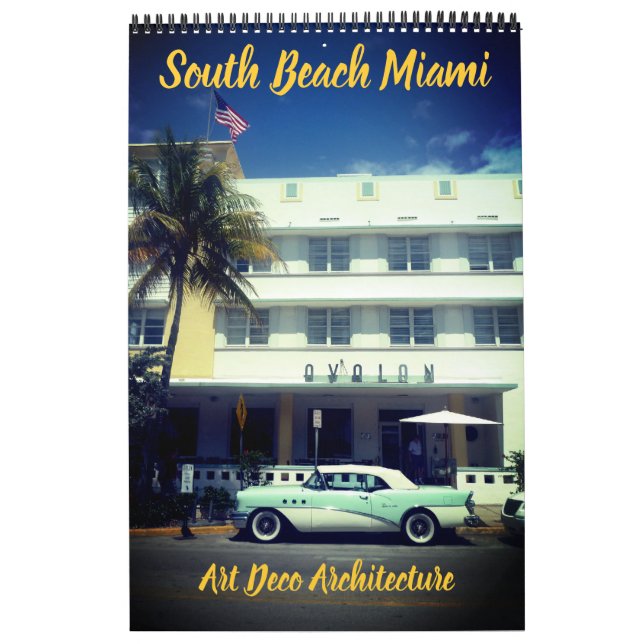 Calendário art deco miami (Capa)