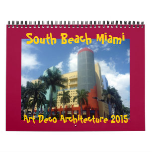 Calendário art deco miami 2015