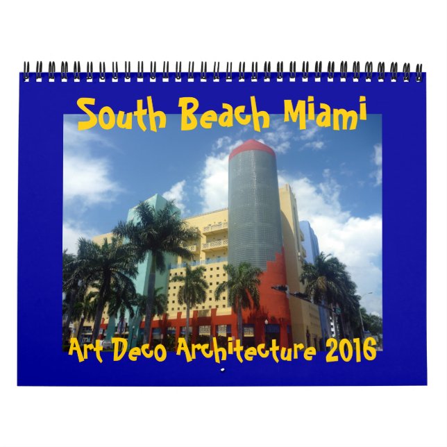 Calendário art deco miami 2016 (Capa)