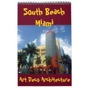 Calendário art deco miami florida