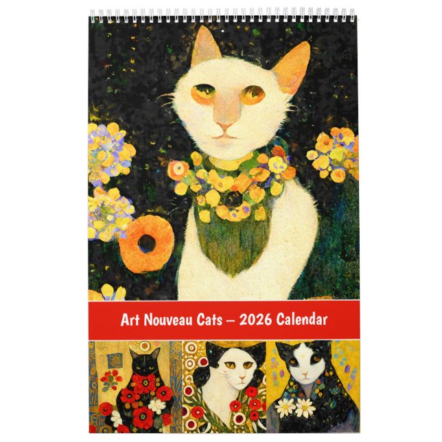 Calendário Art Nouveau Cats – 2026 Calendar   (Capa)