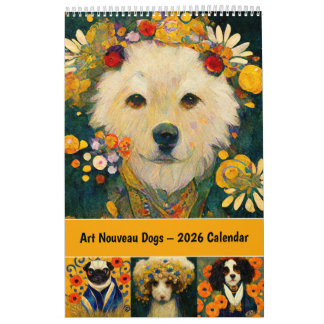 Calendário Art Nouveau Dogs – 2026 Calendar