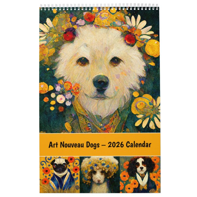 Calendário Art Nouveau Dogs – 2026 Calendar (Capa)