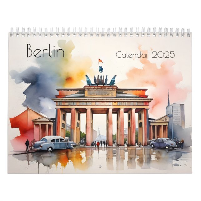 Calendário Arte aquarela de Berlim (Capa)