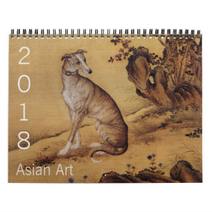 Calendário Arte Asiática Chinesa: Animais do Tipo Zodíaco Ass