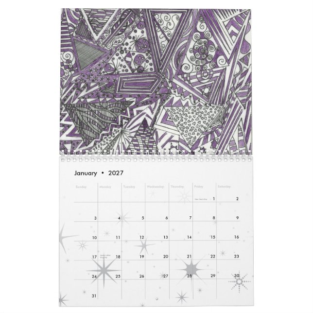 Calendário Arte Calenar da onda do amor (Jan 2027)