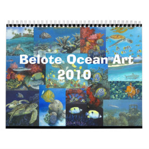 Calendário Arte Calendat do oceano de Belote