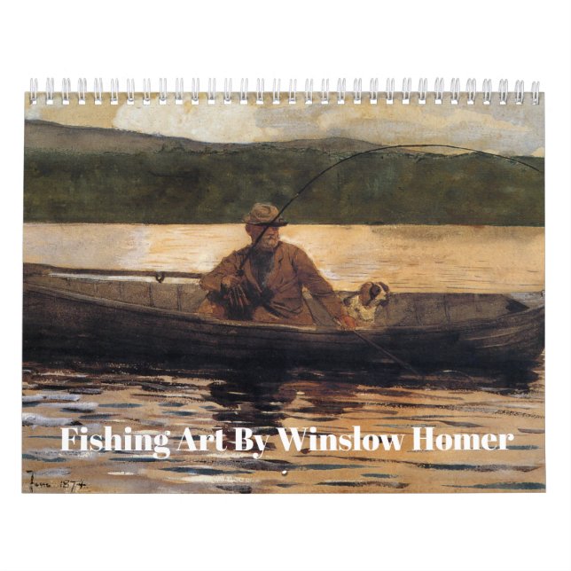 Calendário Arte da pesca por Winslow Homer (Capa)