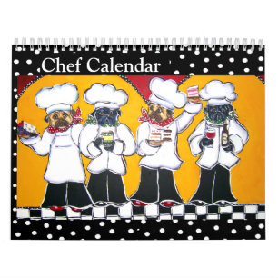 CALENDÁRIO ARTE DE ANIMAIS DE ESTIMAÇÃO DE CHEF