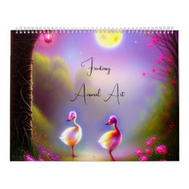 Calendário Arte de animais de fantasia para crianças